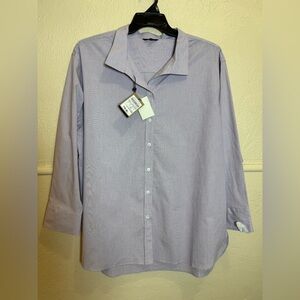 Massimo Dutti Men's Light Purple Striped Dress Shirt Size M-L NWT